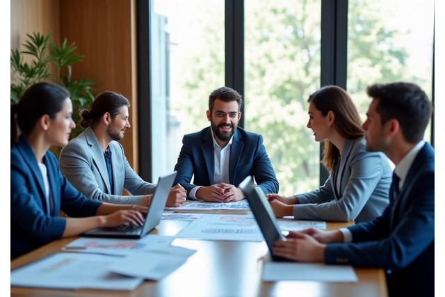 El equipo de Finanzas Claras Asesorías trabajando juntos en un ambiente colaborativo y profesional